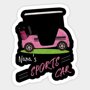 Nana's Funny Golf Cart T-Shirt for Grandma Sticker
